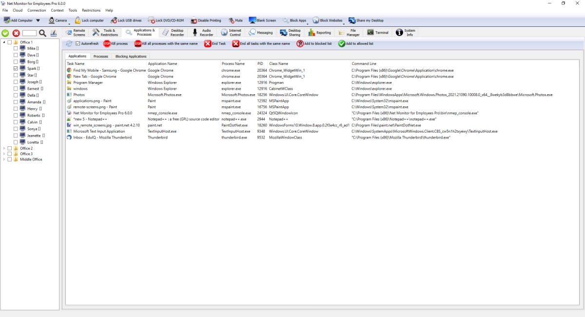 software para supervisar la actividad del ordenador