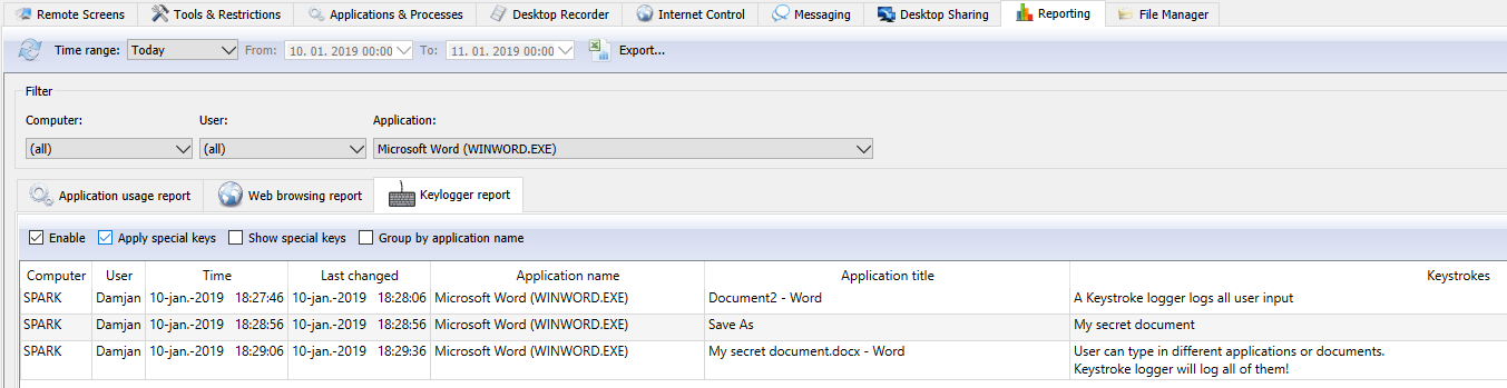 Registrador de pulsaciones de teclas