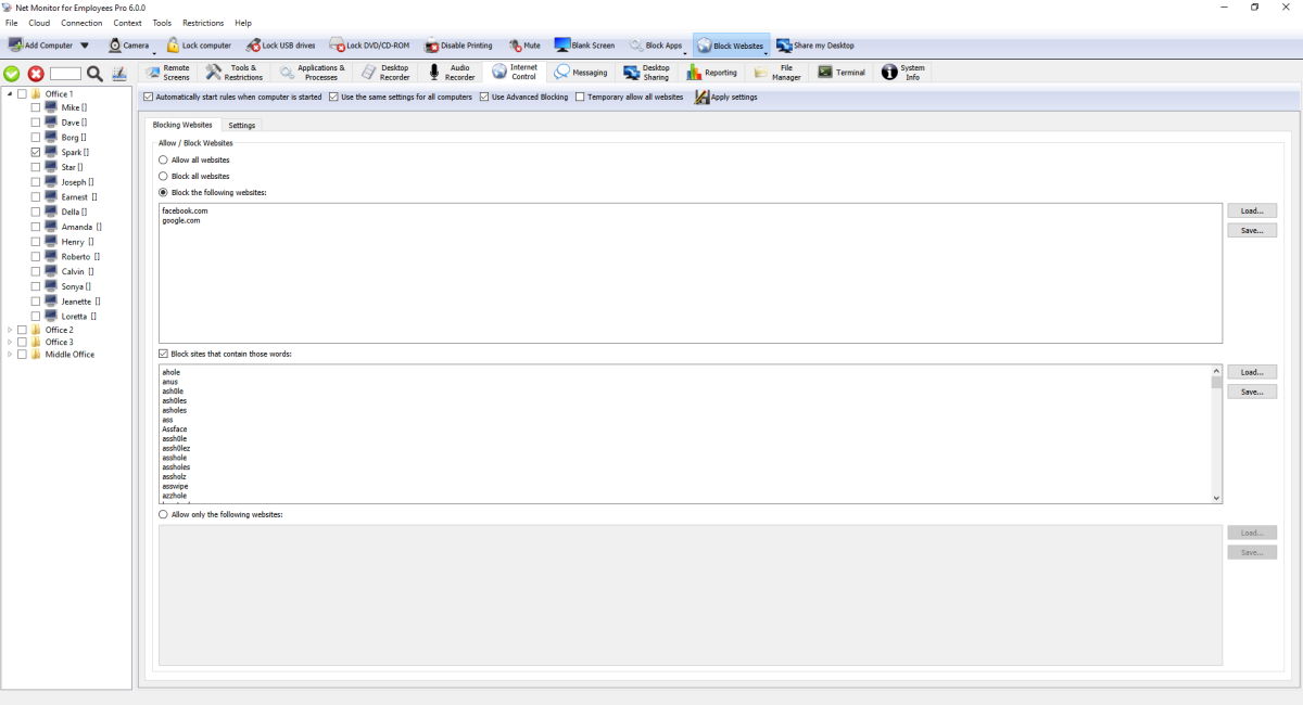 Phần mềm chặn Internet